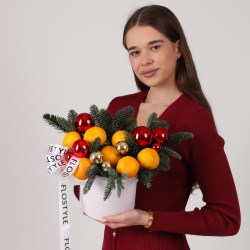 novogodnyaya korobka s mandarinami 5